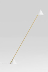 Hat light white and gold geometric floor lamp - Floor lamps by Atelier Areti
