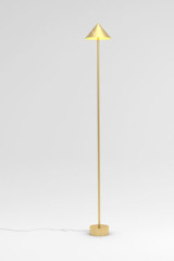 Floor lamp with conical golden shade Silver 325  - Floor lamps by Atelier Areti