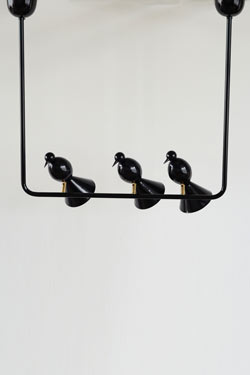 Alouette pendant light design black 3 birds - Pendants by Atelier Areti