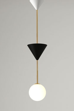 Black, white and gold pendant lamp Many 2 - Pendants by Atelier Areti