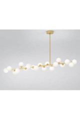 Mimosa 19-light gold pendant rail  - Pendants by Atelier Areti
