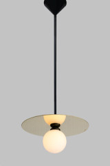 Simple black and gold pendant Disc and Sphere - Pendants by Atelier Areti