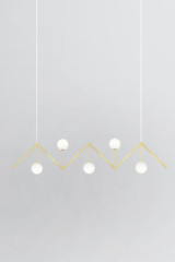 ZigZag 5-light gold pendant lamp 470 - Pendants by Atelier Areti