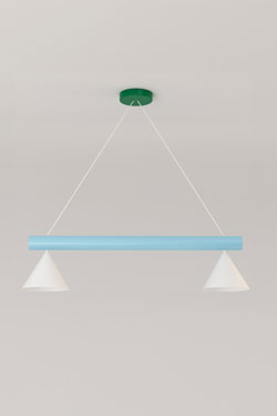 Suspension 2 lumières graphique tricolore Elements - Suspension by Atelier Areti