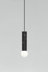 Suspension minimaliste en métal noir Birch 438  - Suspension by Atelier Areti