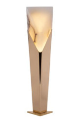 Artimon lampe à poser de luxe en albâtre et bronze poli - Lampe de table by Ateliers&Torsades