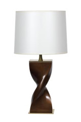 Helico lampe de table pied en torsade de bronze - Lampe de table by Ateliers&Torsades