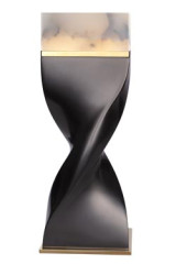 Helico lampe de table pied torsade en bronze - Lampe de table by Ateliers&Torsades