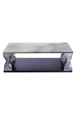 Hélico table basse de prestige en albâtre  - Table d'appoint by Ateliers&Torsades