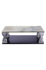 Hélico table basse de prestige en albâtre  - Table d'appoint by Ateliers&Torsades
