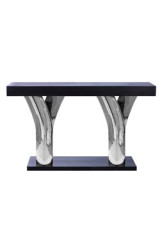 Jog grande console noire et argent - Table d'appoint by Ateliers&Torsades