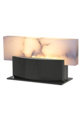 Filao XL luxury table lamp in alabaster and solid aluminum - Table lamps by Ateliers&Torsades