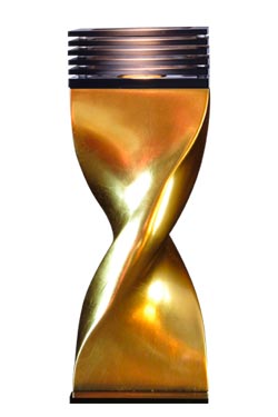 Helico table lamp in twist gold leaf finish - Table lamps by Ateliers&Torsades