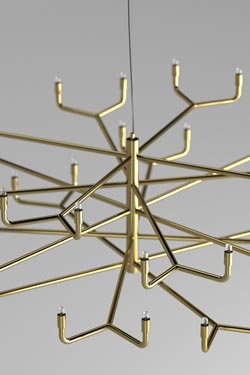 Large chandelier in 24-carat gold Grand siècle