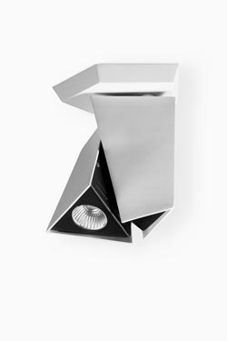 Plafonnier-spot polygone articulé blanc Kite - Spot by AXIS71