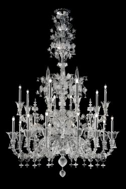 4607 lustre vénitien transparent 20 lumières - Lustre by Barovier&Toso