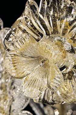 Agadir lustre chandelier or et transparent 12 lumières
