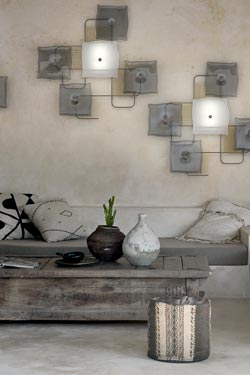 Alumina grande applique contemporaine inspiration Art Déco 
