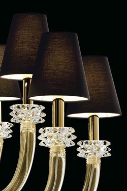 Amsterdam lustre classique contemporain doré 14 lumières
