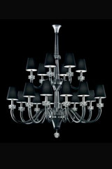 Amsterdam lustre gris chromé 18 lumières - Lustre by Barovier&Toso