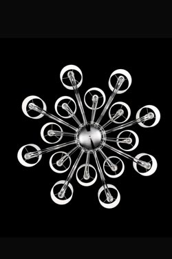 Babylone lustre contemporain blanc et noir 16 lumières