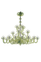 Bissa Boba lustre vert citron 20 lumières  - Lustre by Barovier&Toso