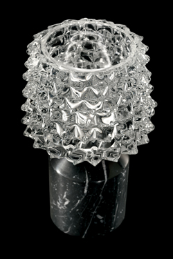 Camparino lampe sans fil en cristal et marbre noir