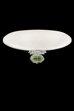 Anversa white and pink Murano crystal ceiling lamp 60cm