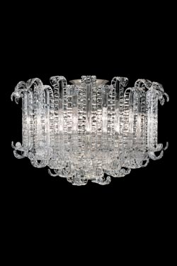 New Felci large Art Deco ceiling lamp in Murano crystal - Ceiling lights by Barovier&Toso