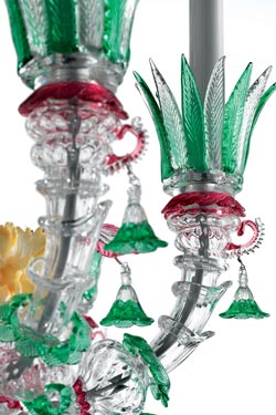 4607 large multicoloured Venetian chandelier 36 lights