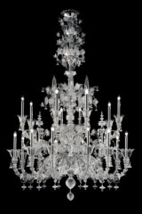 4607 Venetian chandelier transparent 20 lights - Chandeliers by Barovier&Toso