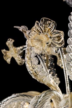 Agadir chandelier gold and transparent 12 lights