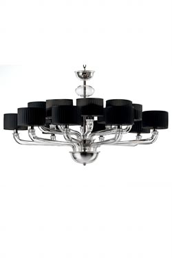 Babylon contemporary white and black chandelier 16 lights - Chandeliers by Barovier&Toso