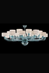 Babylone contemporary aquamarine chandelier 24 lights - Chandeliers by Barovier&Toso