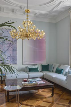 Bissa Boba contemporary chandelier amethyst colour 20 lights