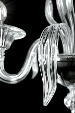 Fauve Art Nouveau crystal chandelier 8 lights