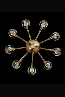 Rosati contemporary crystal chandelier marron glacé 9 lights