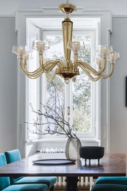 Rosati contemporary crystal chandelier marron glacé 9 lights