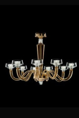Rosati contemporary crystal chandelier marron glacé 9 lights - Chandeliers by Barovier&Toso