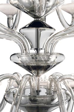 Windsor contemporary silver grey crystal chandelier 24 lights