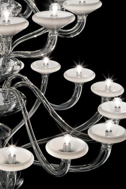 Windsor contemporary silver grey crystal chandelier 24 lights