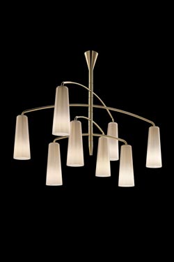 Colimaçon suspension mobile 8 lumières or - Suspension by Barovier&Toso