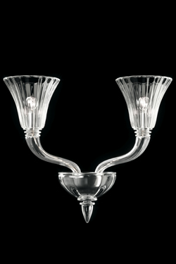 Degas applique rétro en cristal de Murano transparent - Applique by Barovier&Toso