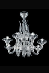 Fauve lustre Art Nouveau en cristal 8 lumières - Lustre by Barovier&Toso