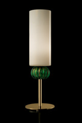 Gallia lampe de table contemporaine avec boule de cristal vert or - Lampe de table by Barovier&Toso