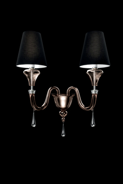 Maryland applique néoclassique en cristal marron glacé - Applique by Barovier&Toso