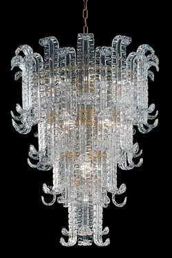 New Felci lustre Art Déco en cristal vénitien 12 lumières - Lustre by Barovier&Toso