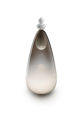 Padma lampe de table allongée en cristal de Murano gris et blanc - Lampe de table by Barovier&Toso