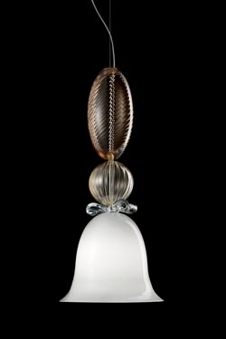 Perseus large Venetian crystal pendant in warm colours - Pendants by Barovier&Toso