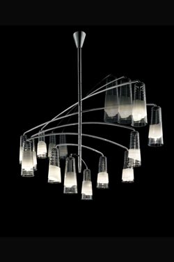 Spiral mobile pendant 12 lights